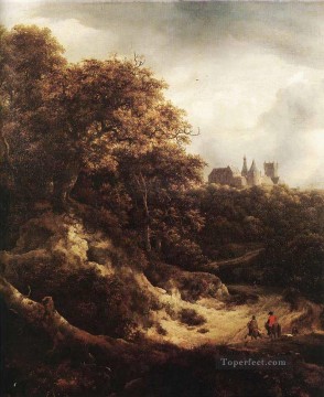 地味なシーン Painting - ベントハイム城の風景 ジェイコブ・アイザクスゾーン・ファン・ロイスダール